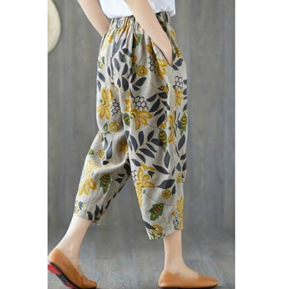 몸배바지 어르신 할머니 고무줄 여름 몸빼 항아리 배기팬츠 - 상세 이미지 2