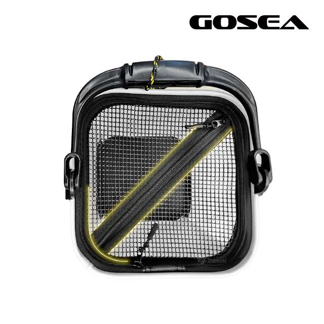 GOSEA 시크 블랙 두레박 GSF-B02 접이식 투명 살림통 20cm 이미지 6