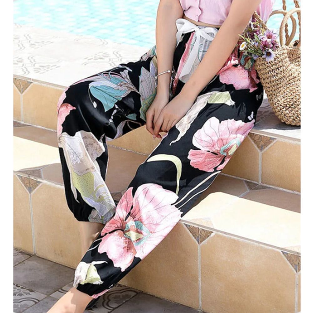 조그팬츠 나트랑여행옷 여름 여성 조거 조커 배기 밴딩바지 - 상세 이미지 2