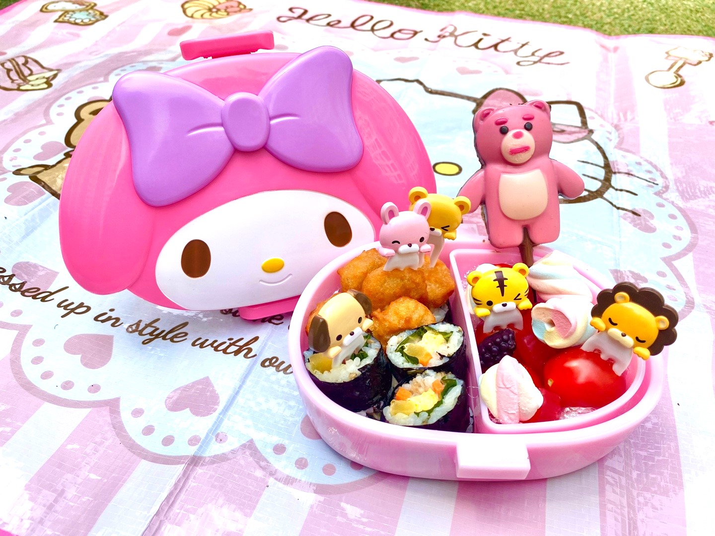 소풍 도시락 도시락통 산리오 유아 유치원 캐릭터 어린이집 스텐 마이멜로디