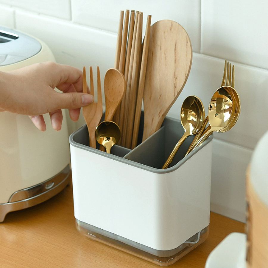 마일스 물빠짐 수저통 물받 수저 정리함 꽂이 보관함