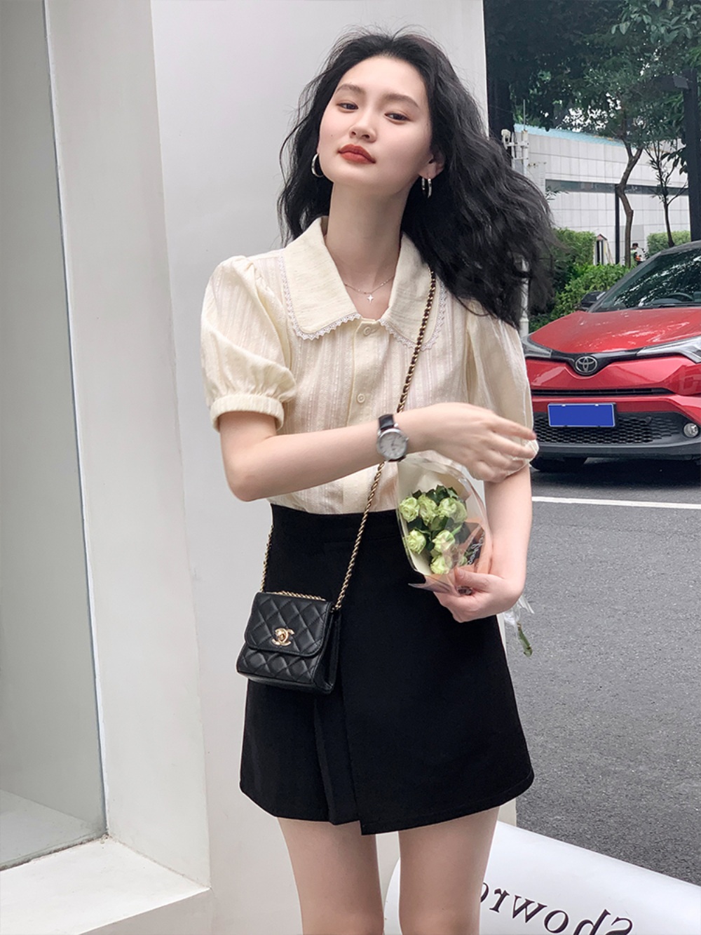 미녀와 순정남 공마리 한수아 블라우스 퍼프 러블리 의상 옷 패션 - 상세 이미지 2