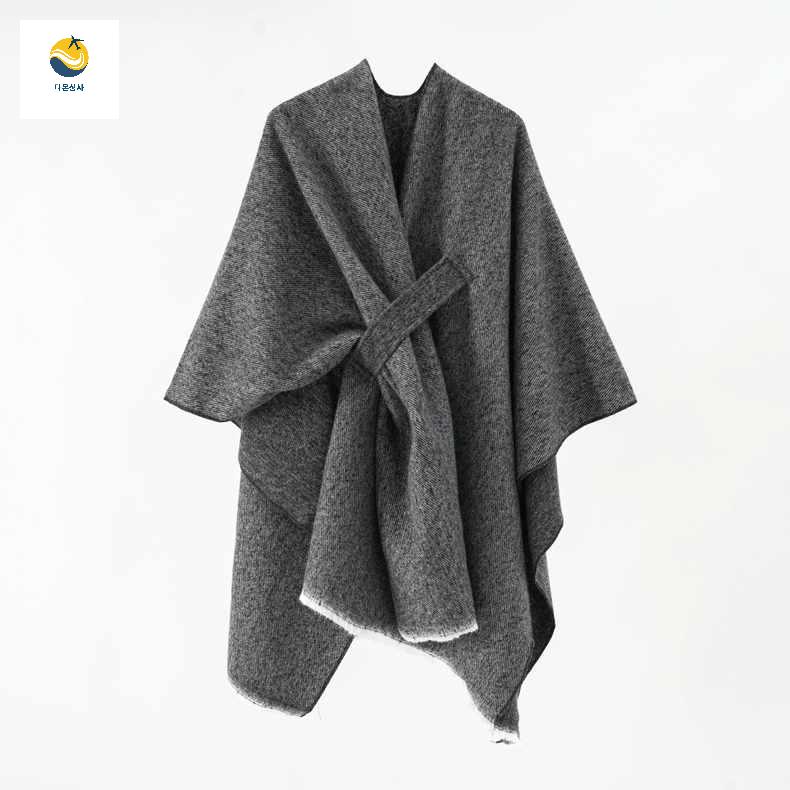 겨울 여성 가을 레이디 레트 판초 숄 망토 밴드 숄가디건 - 상품 이미지