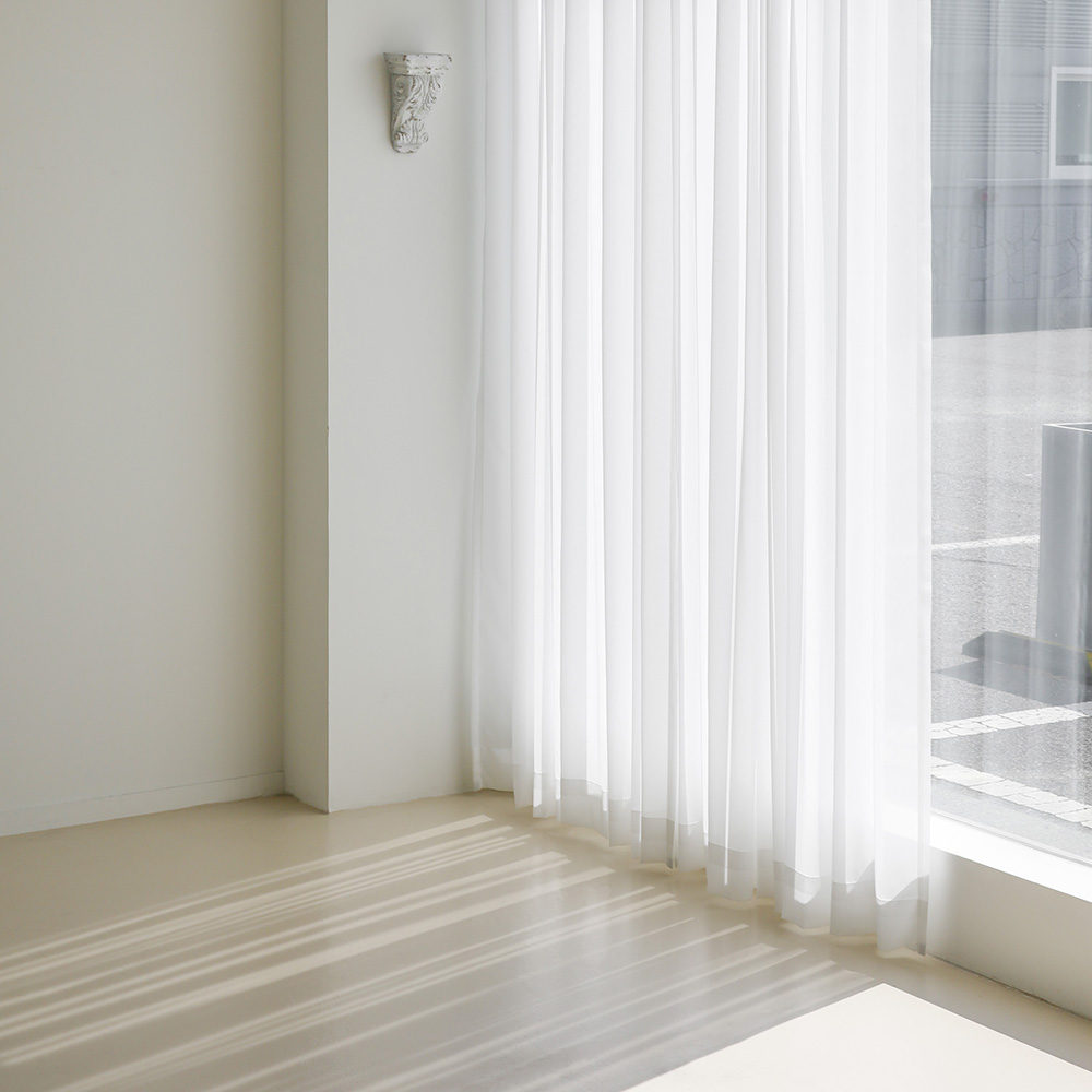 모네홈 쉬폰 쉬어 화이트 먼지없는 거실 차르르 레이스 맞춤 커튼 나비주름 속커튼 핀형 1마