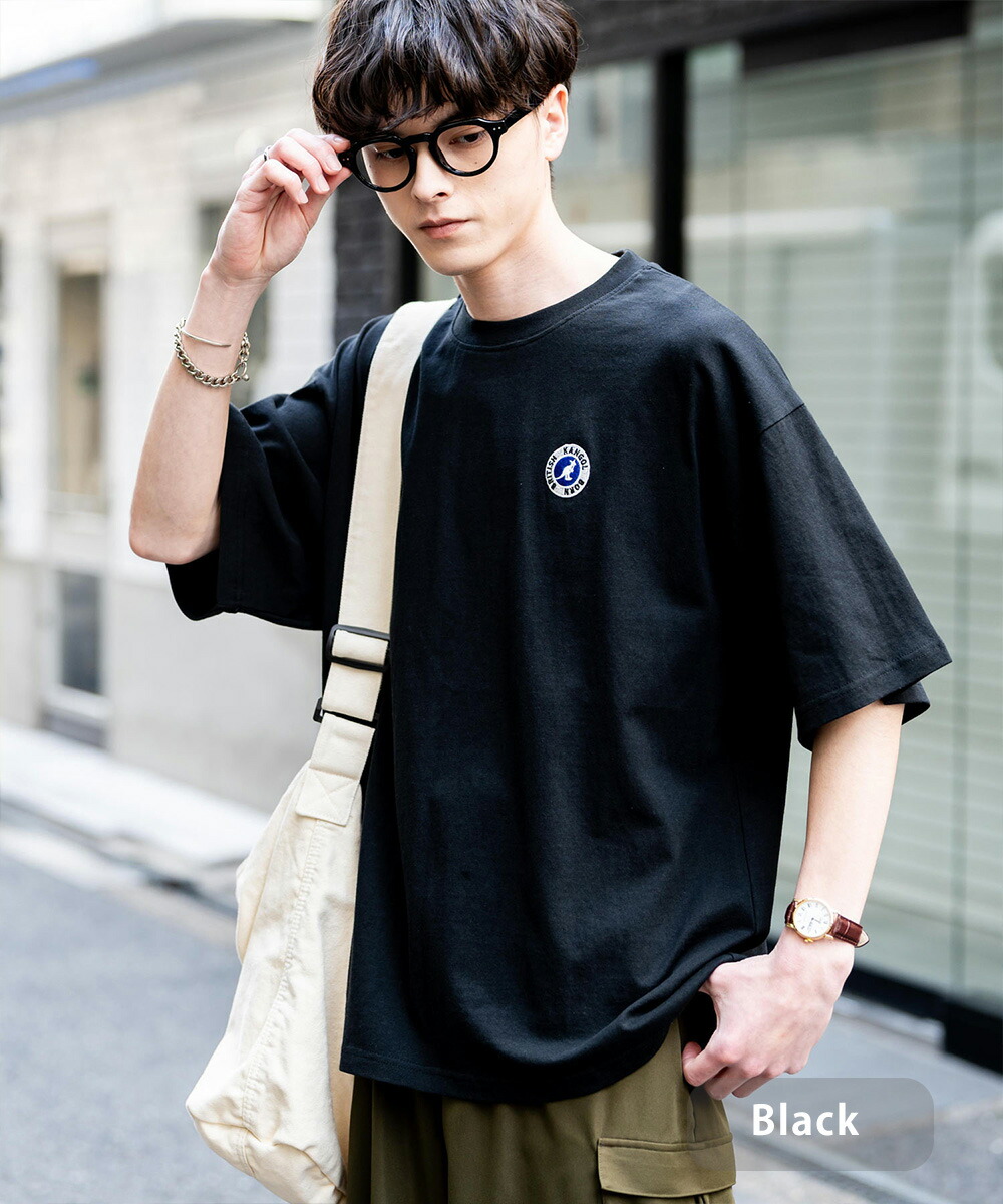 캉골 KANGOL 별주 서클 로고 자수 반팔 루즈핏 무지 깔끔한 티셔츠 13325 5컬러 - 상세 이미지 2