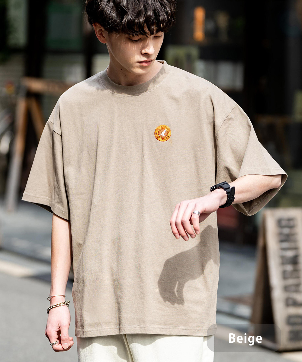 캉골 KANGOL 별주 서클 로고 자수 반팔 루즈핏 무지 깔끔한 티셔츠 13325 5컬러 - 상세 이미지 5
