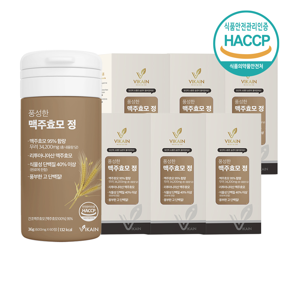 맥주효모 가루 정 알약 고순도 맥주효모환 효능 비타민b 셀레늄 풍성한 모발 6통 - 상세 이미지 2