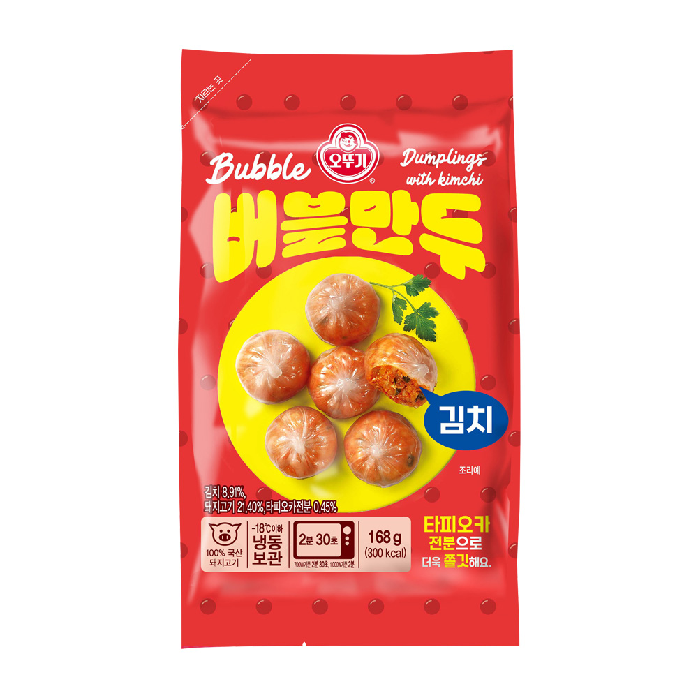 오뚜기 버블만두 김치 168g