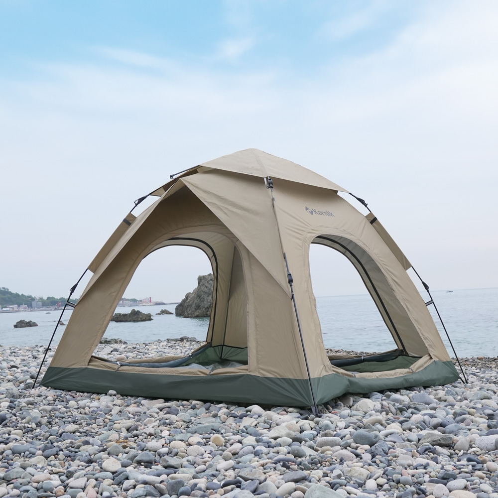 4도어 스퀘어 나들이 피크닉 원터치 텐트 3-4인용
