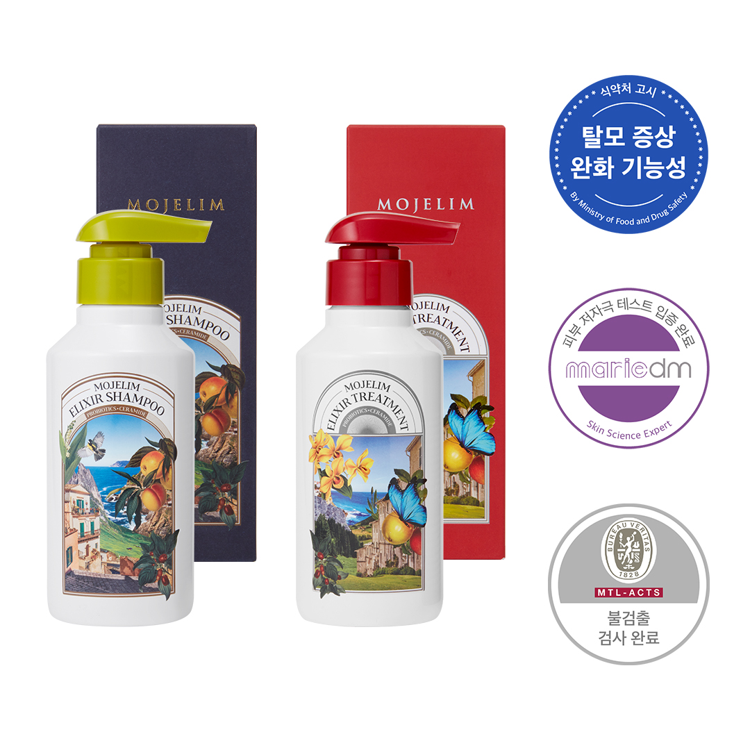 모제림 엘릭서 탈모샴푸세트 300ml 약산성 실리콘프리 플로럴향 - 상세 이미지 2