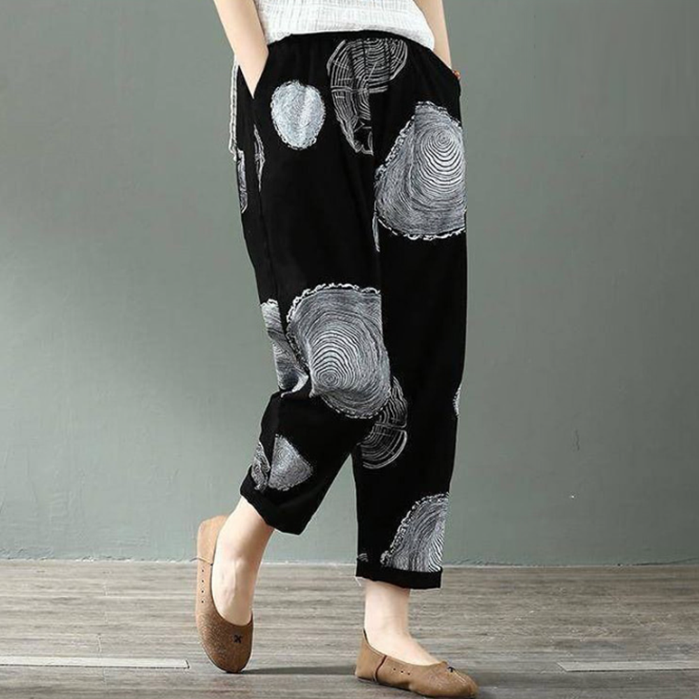 몸배바지 어르신 할머니 고무줄 여름 몸빼 항아리 배기팬츠 - 상세 이미지 4