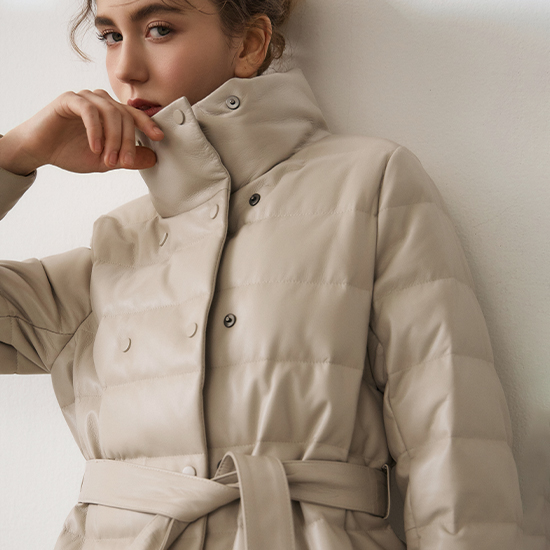 [로보] 더블 버튼 롱 구스다운 코트 DCO23D107