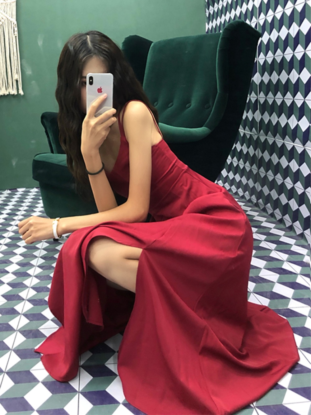 플레이어2 정수민 원피스 롱 드레스 휴양지 의상 옷 패션 - 상세 이미지 5