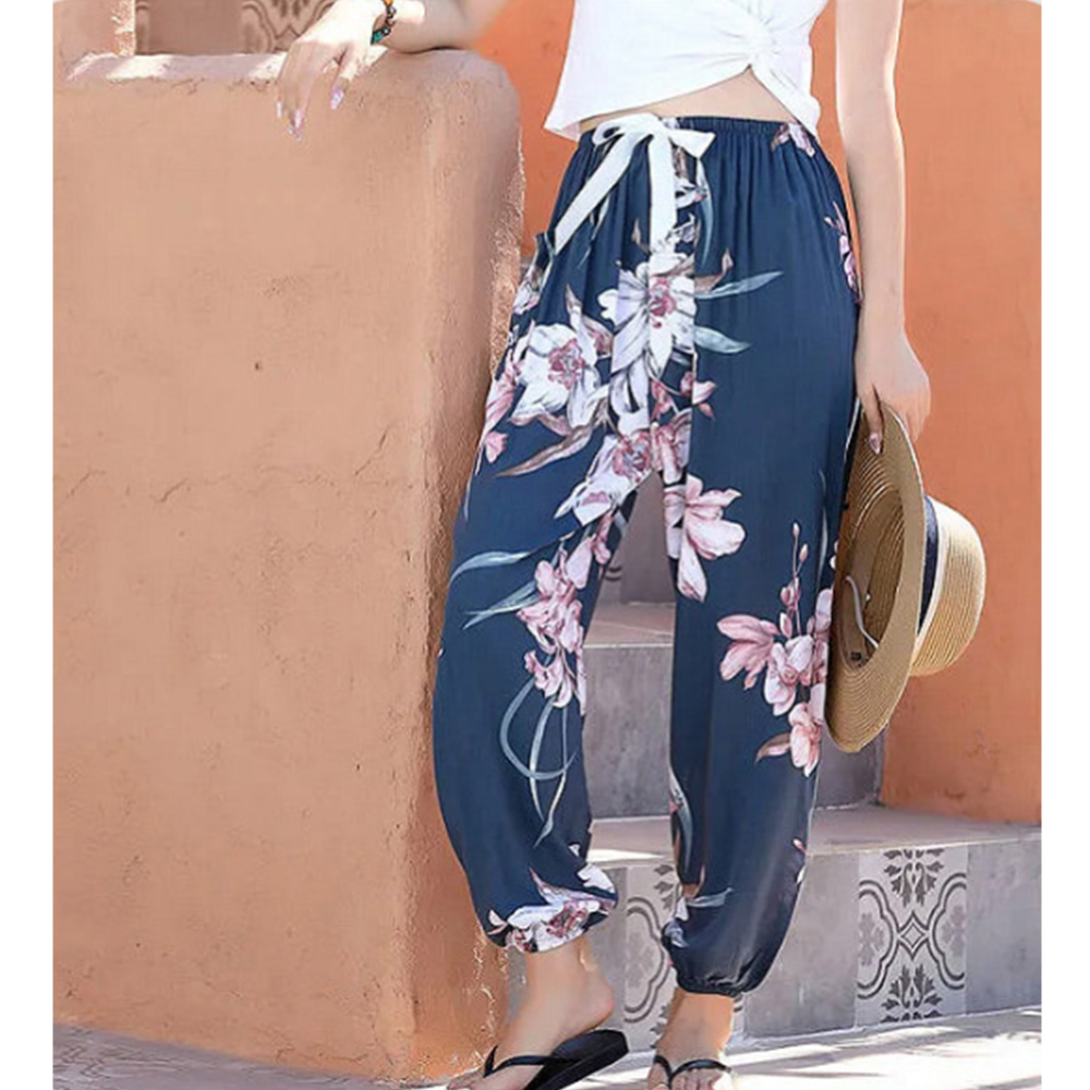 조그팬츠 나트랑여행옷 여름 여성 조거 조커 배기 밴딩바지 - 상세 이미지 3