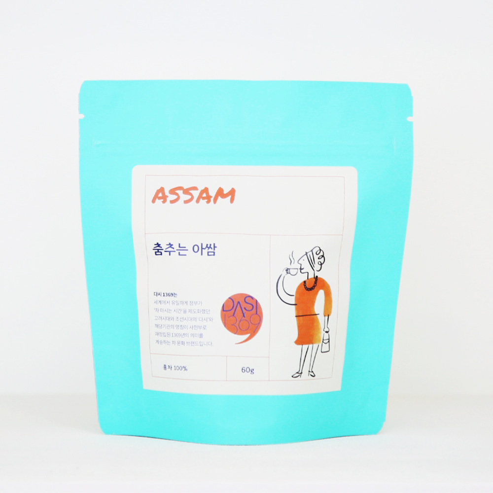 우유를 더한 밀크티로 신난 아침 춤추는 아쌈 홍차 블랙티 밀크티용 아쌈티 ASSAM 60g, 1개 - 메인 이미지