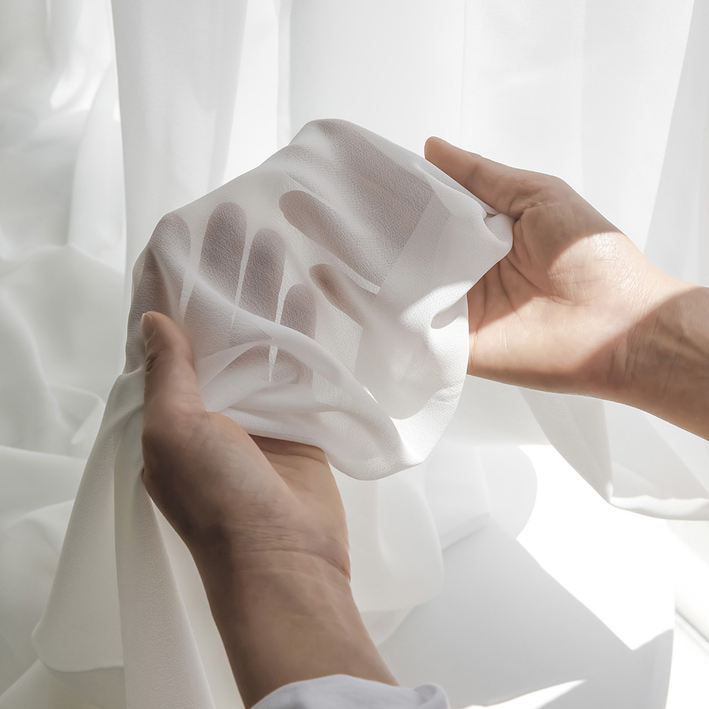 모네홈 쉬폰 쉬어 화이트 먼지없는 거실 차르르 레이스 맞춤 커튼 나비주름 속커튼 핀형 1마