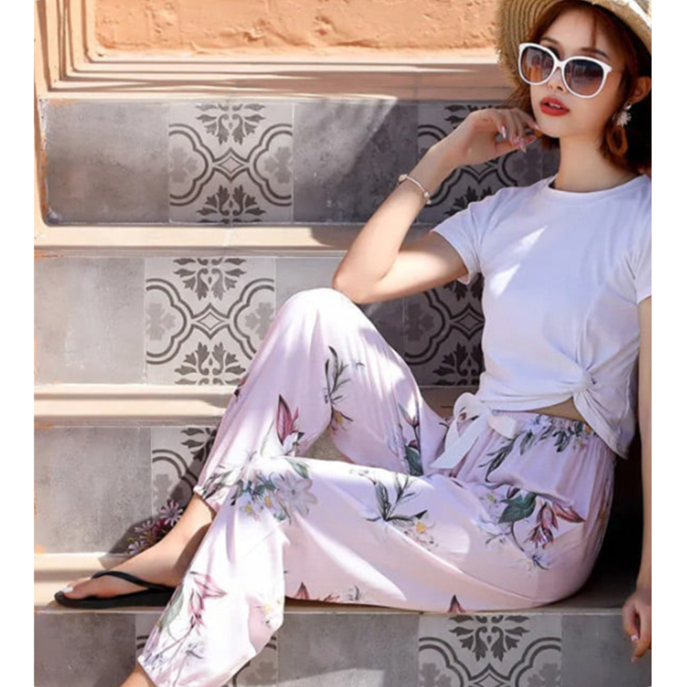 조그팬츠 나트랑여행옷 여름 여성 조거 조커 배기 밴딩바지 - 상세 이미지 5