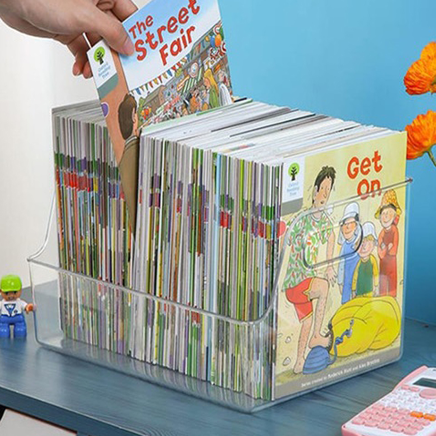 엘트리 투명 수납함 책 정리함 팬트리 장난감 정리 아크릴 수납함 오픈소형