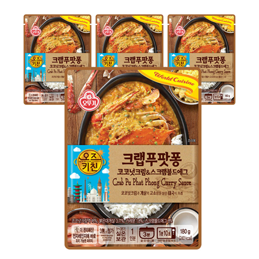 오뚜기 오즈키친 크랩푸팟퐁 180g 4개 - 상품 이미지
