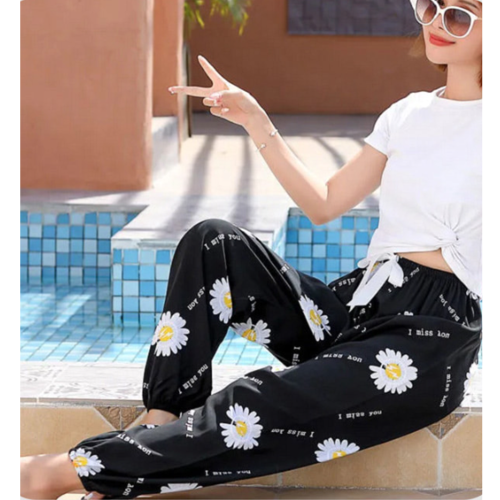 조그팬츠 나트랑여행옷 여름 여성 조거 조커 배기 밴딩바지 - 상세 이미지 4