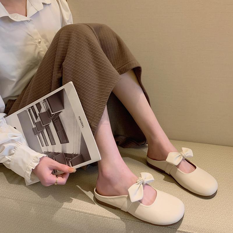 여성 여름 프렌치 샌들 꼬임리본 뮬 캐주얼 샌들 인박카0432 : 삼다부