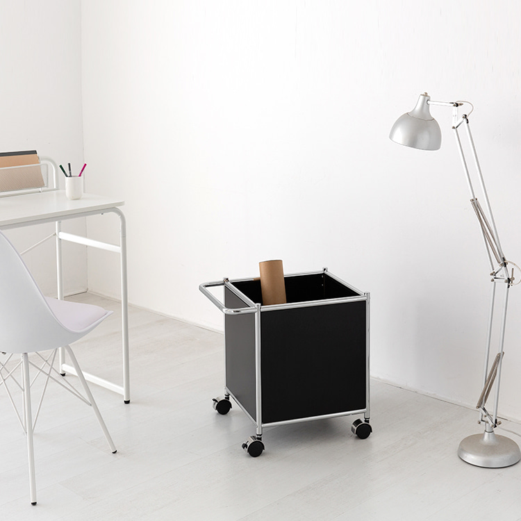 심플리 이동식 수납박스/사이드테이블 BC604 매트블랙 8661.7820