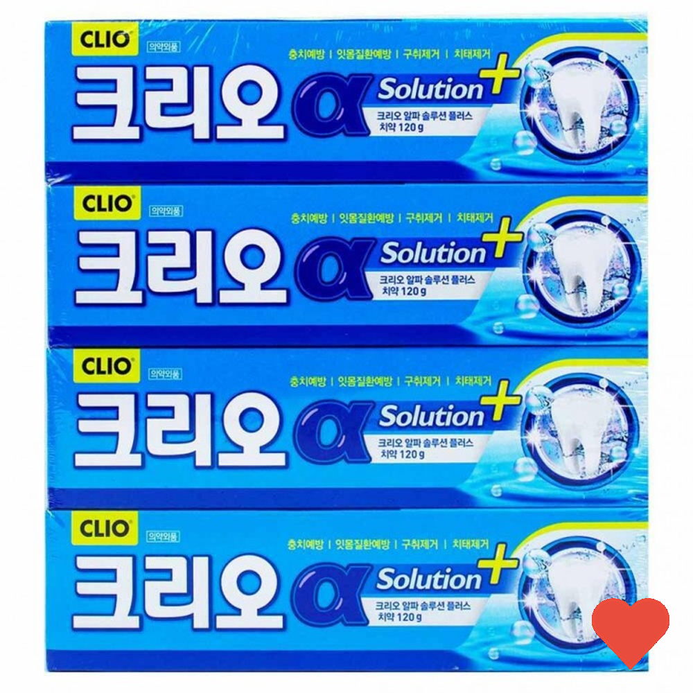 일반치약 솔루션 치약 120g 4 입 : y-TWOmart