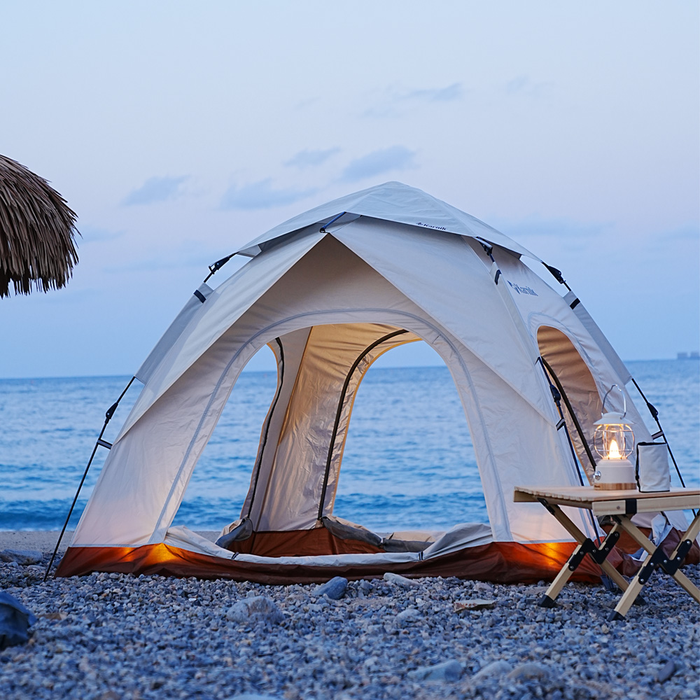 4도어 스퀘어 나들이 피크닉 원터치 텐트 3-4인용