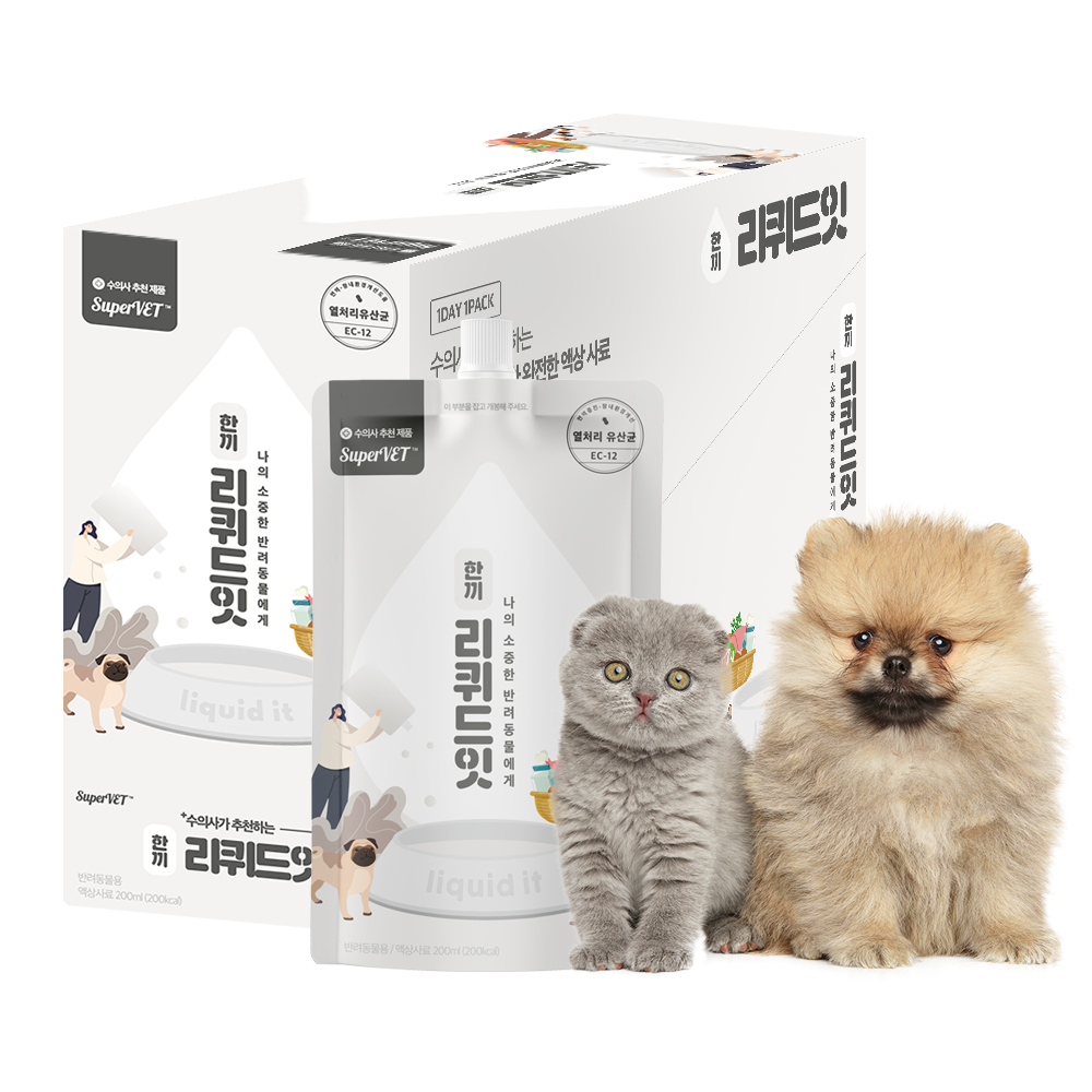 슈퍼벳 리퀴드잇 노령견 강아지 습식사료 액상사료 회복식 노견 분리대두단백, 200ml, 5개