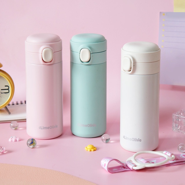 원터치 보온병 미니 보냉병 손잡이 머그컵 보온물통 대용량 텀블러 500ml - 상세 이미지 3