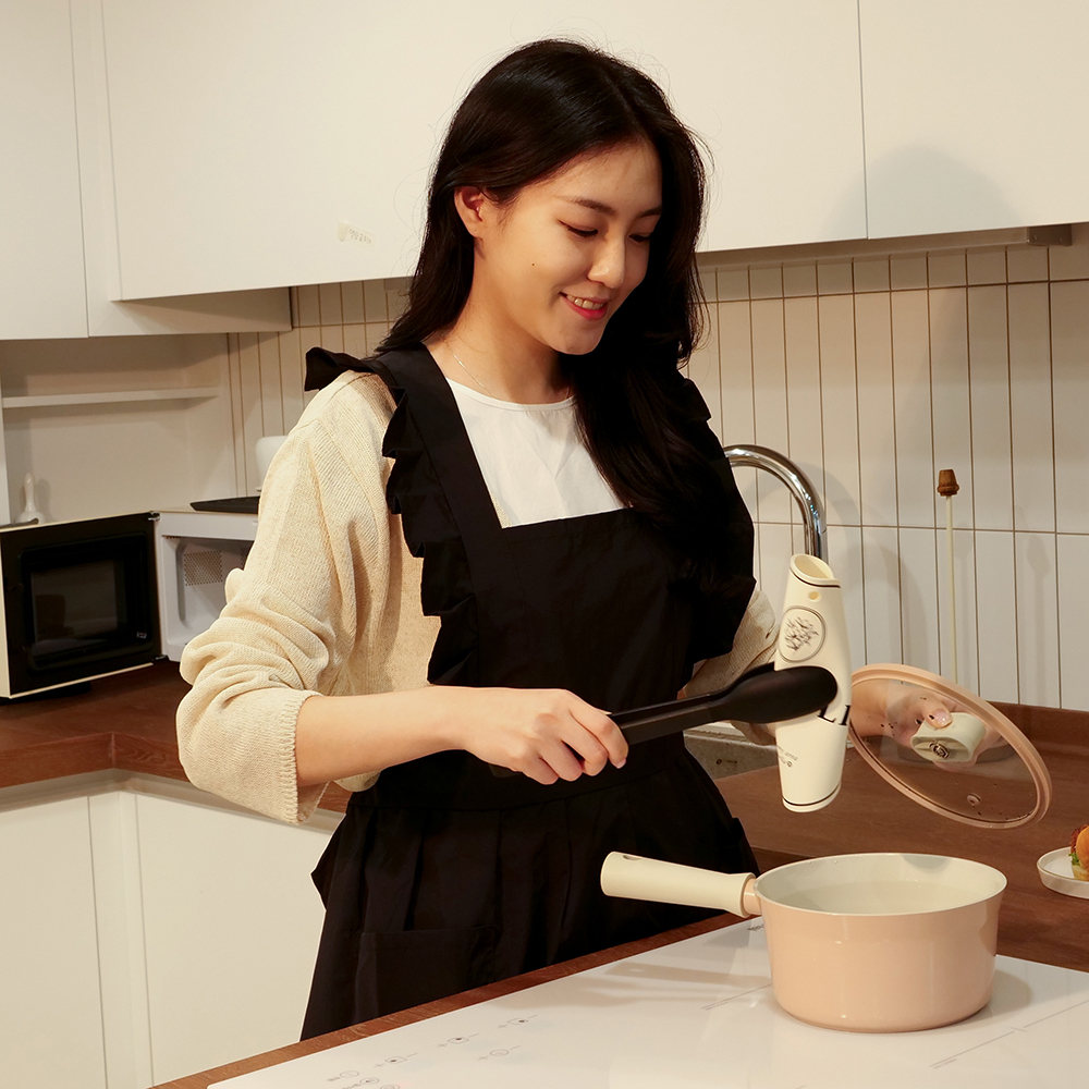 포시엘라 어린이집 방수 원피스 프릴 앞치마 나일론 무지 - 상세 이미지 3