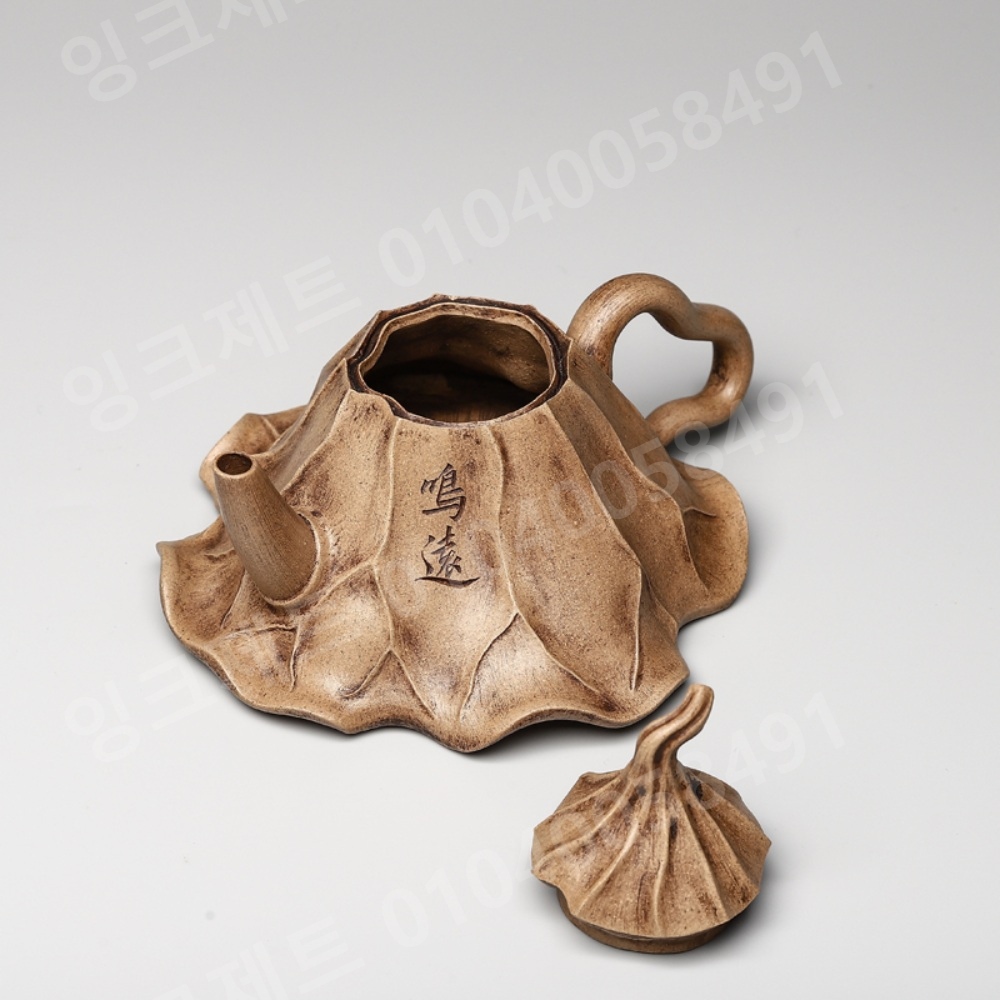 연잎 주전자 연근 주방 인테리어 소품 무쇠 빈티지 - 상세 이미지 5