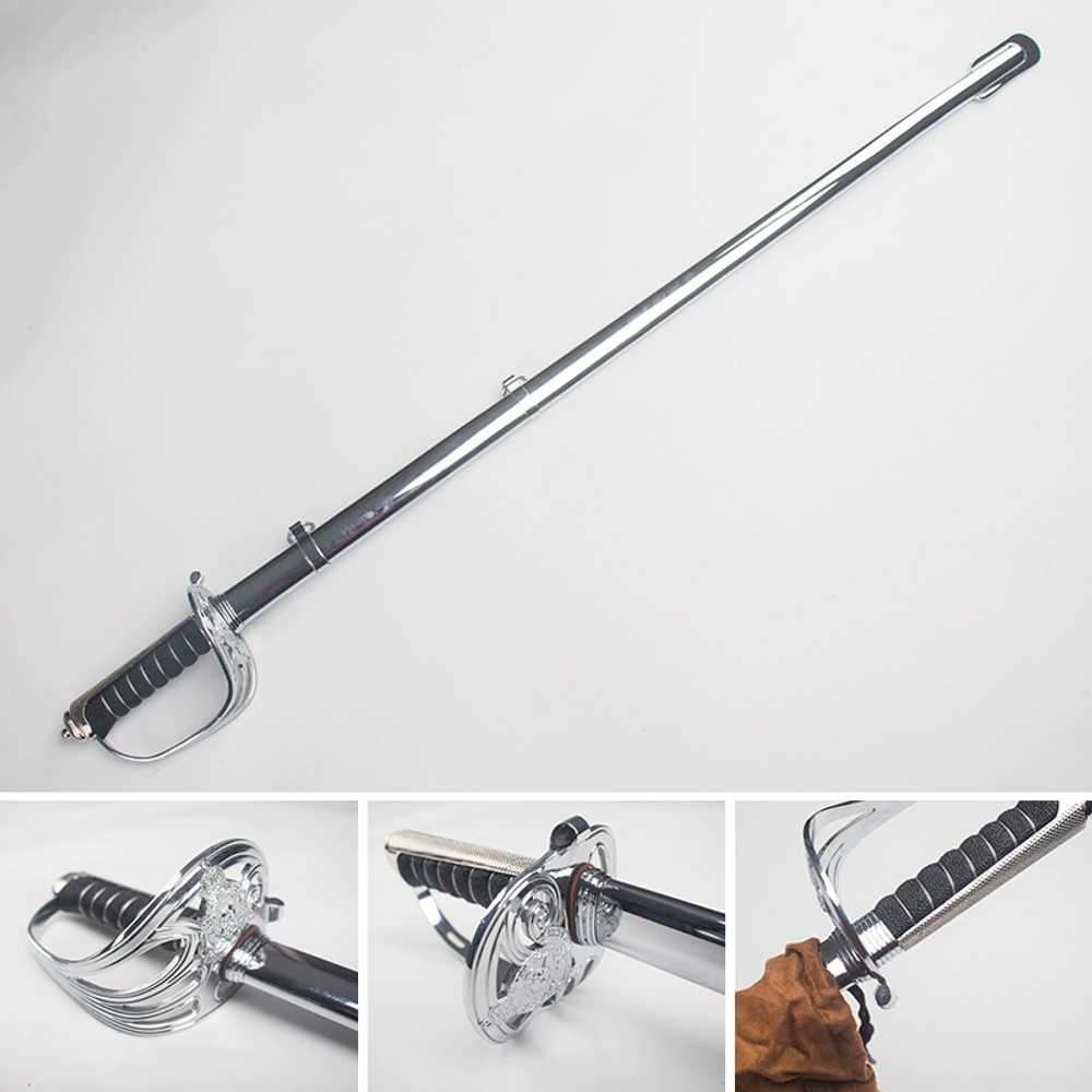 장식용 가검 기사검 코스프레 수련칼 무사도 컬렉션 검정색 80cm - 상세 이미지 3