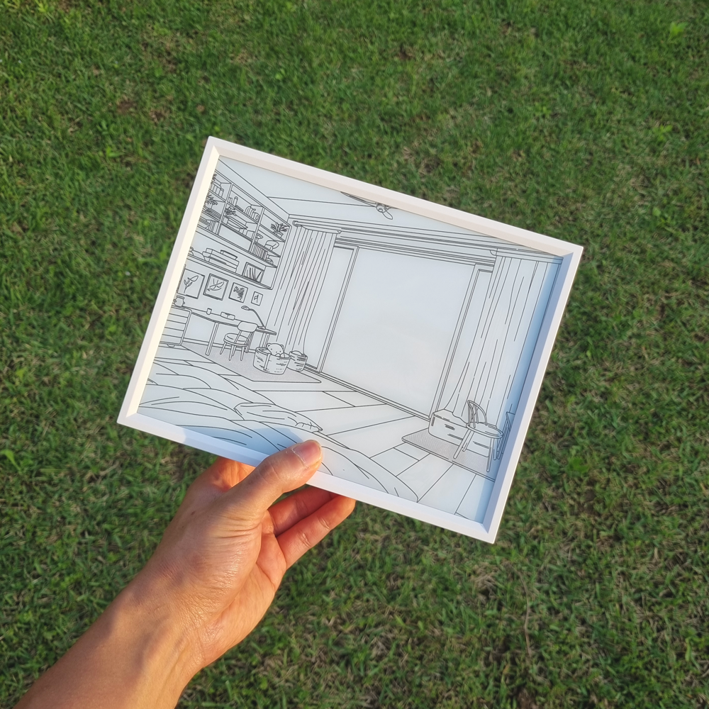 라인트 선샤인 LED 무드등 그림 액자 침실 테이블 조명 집들이