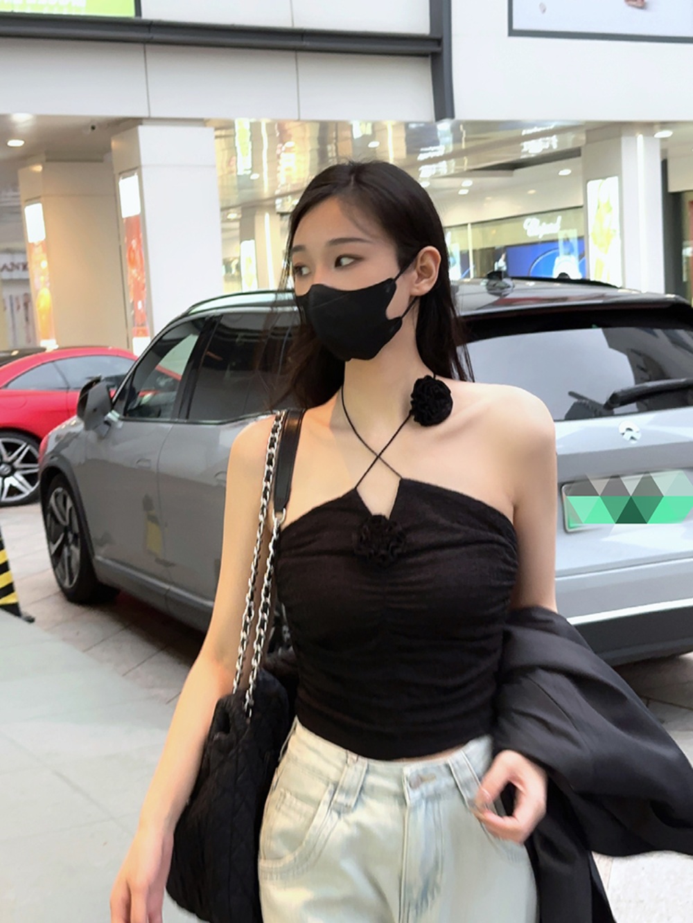 플레이어2 1화 장규리 튜브탑 티셔츠 여름 휴양지 의상 옷 패션 - 상세 이미지 3