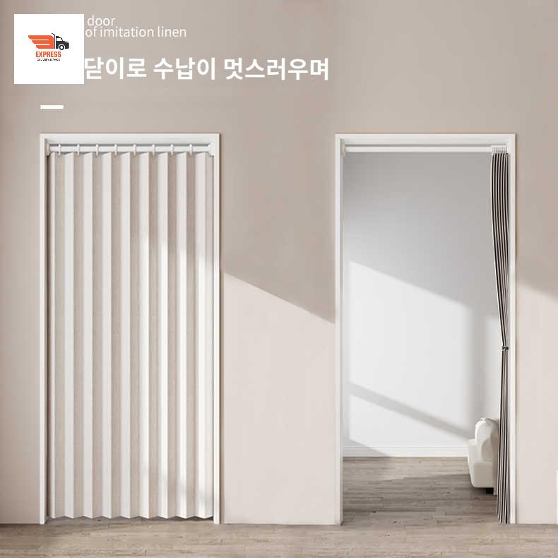 간이 폴딩도어 베란다 문 주방 가벽 슬라이딩 - 상세 이미지 2