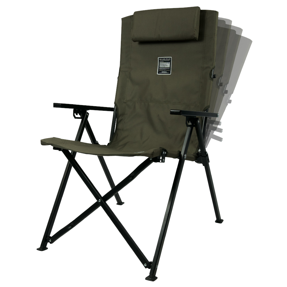 원스위크라이프 캠핑 경량 각도조절 리클라이너 롱 릴렉스 체어 카키