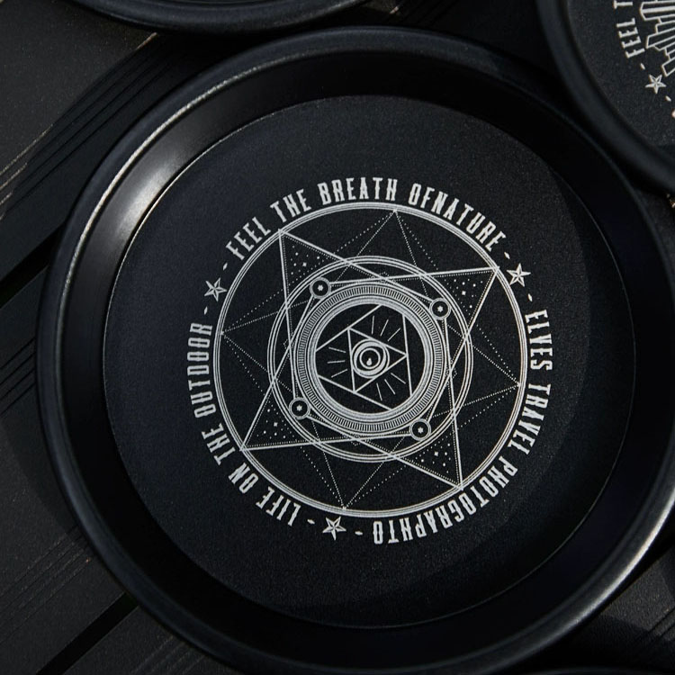 대륙의 테팔 캠핑 식기 알루미늄 블랙 접시 세트 ETP