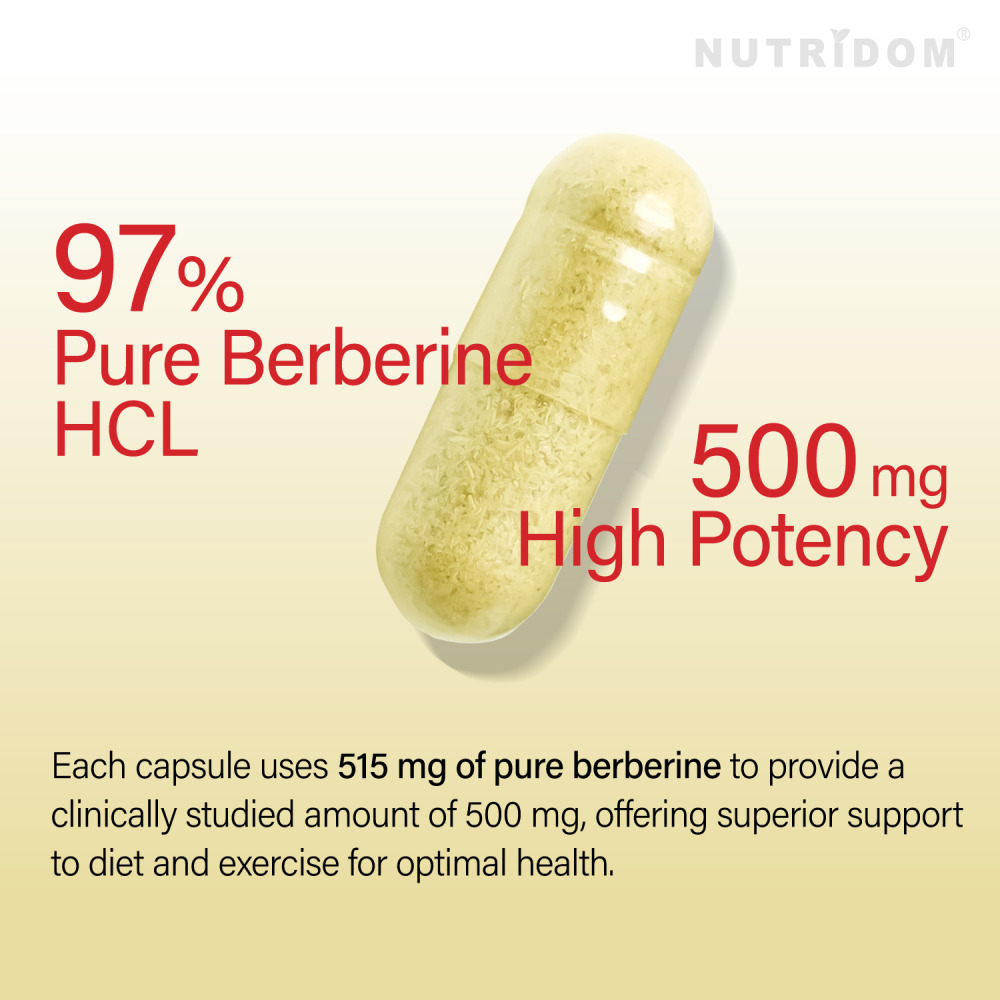 뉴트리돔 베르베린 버버린 HCL 97% 순함량 500mg 60/120캡슐 - 상세 이미지 2