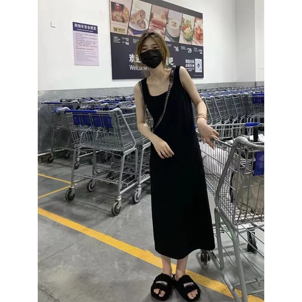 블랙핑크 로제 공항 패션 민소매 원피스 휴양지 여름 의상 옷 패션 - 상세 이미지 3