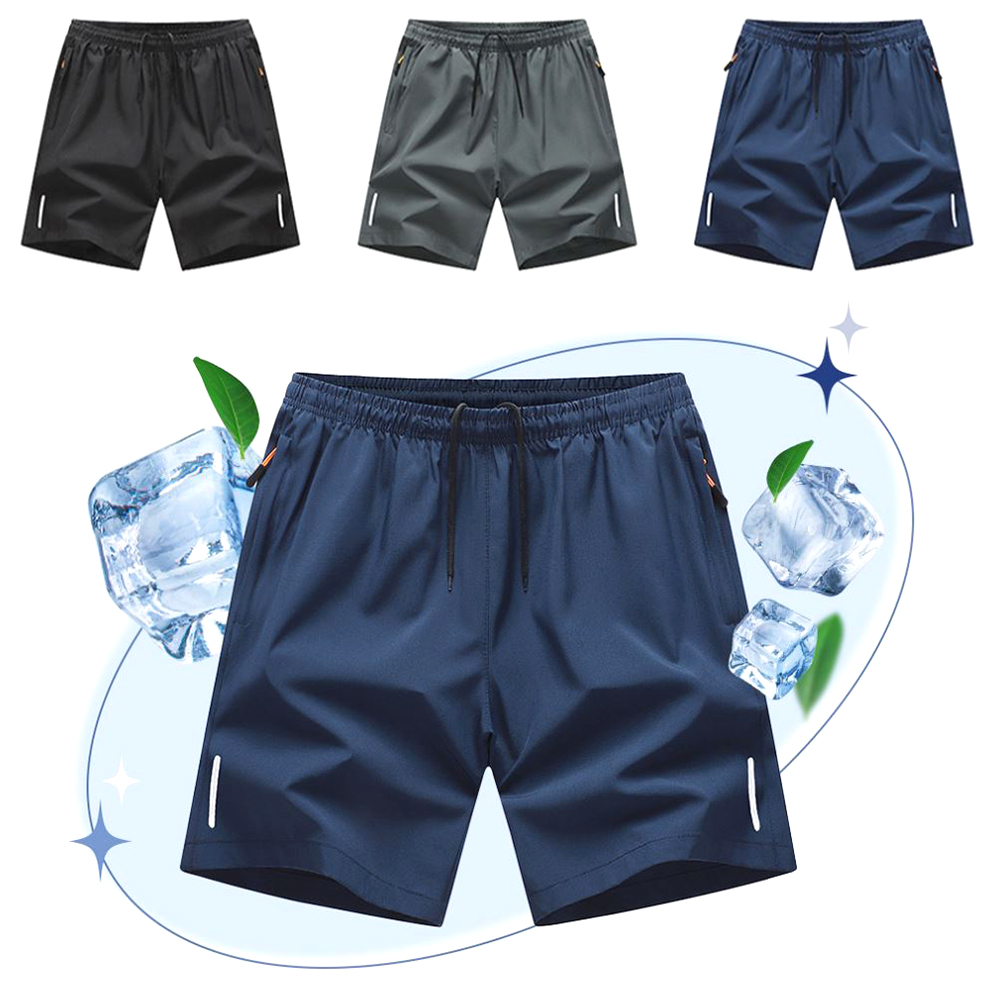 남녀 아이스 반바지 여름 냉감 쿨링 신축 통기성 팬츠 - 상품 이미지