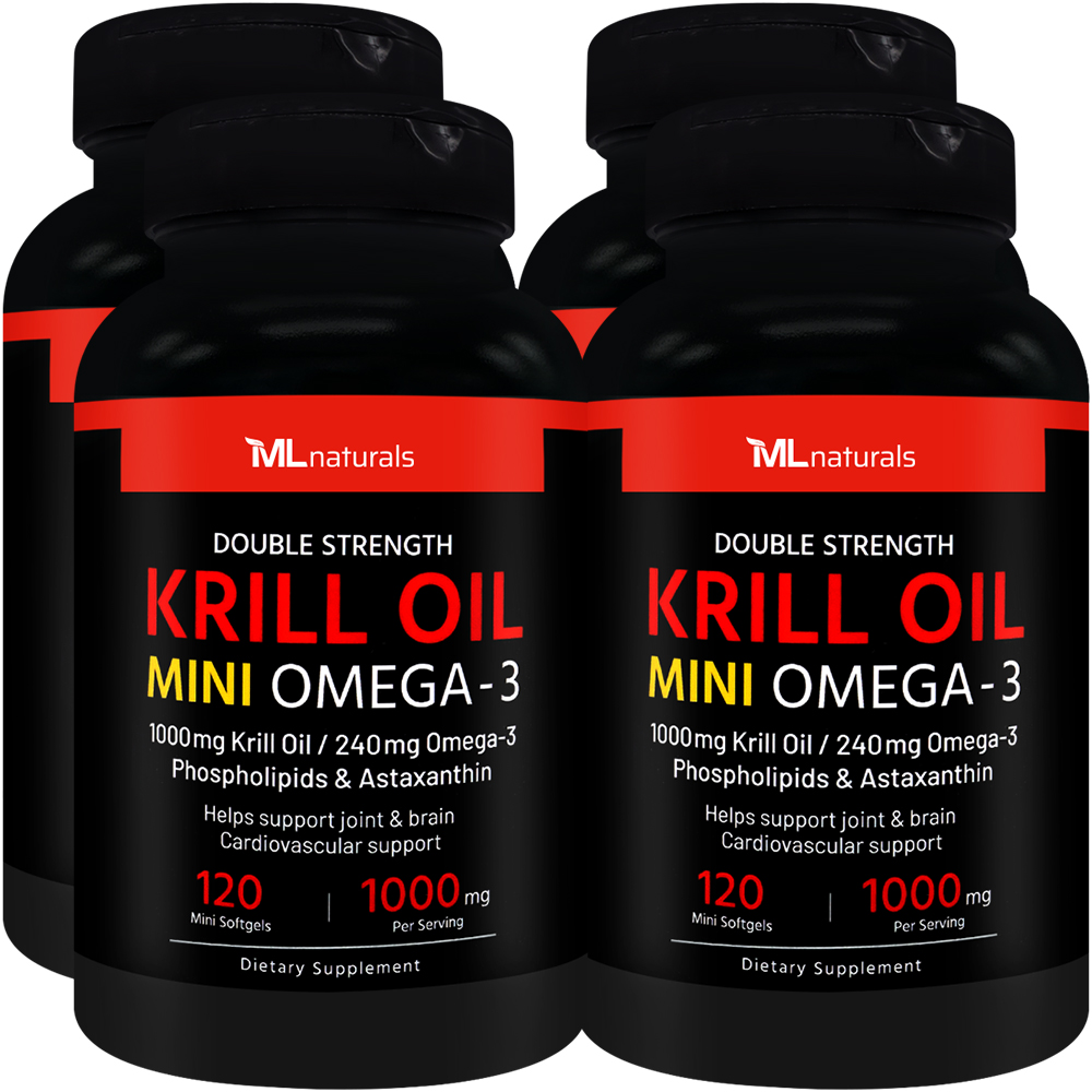 4병 마이라이프 내추럴스 미니 크릴오일 오메가3 1000mg 120소프트젤 - 메인 이미지