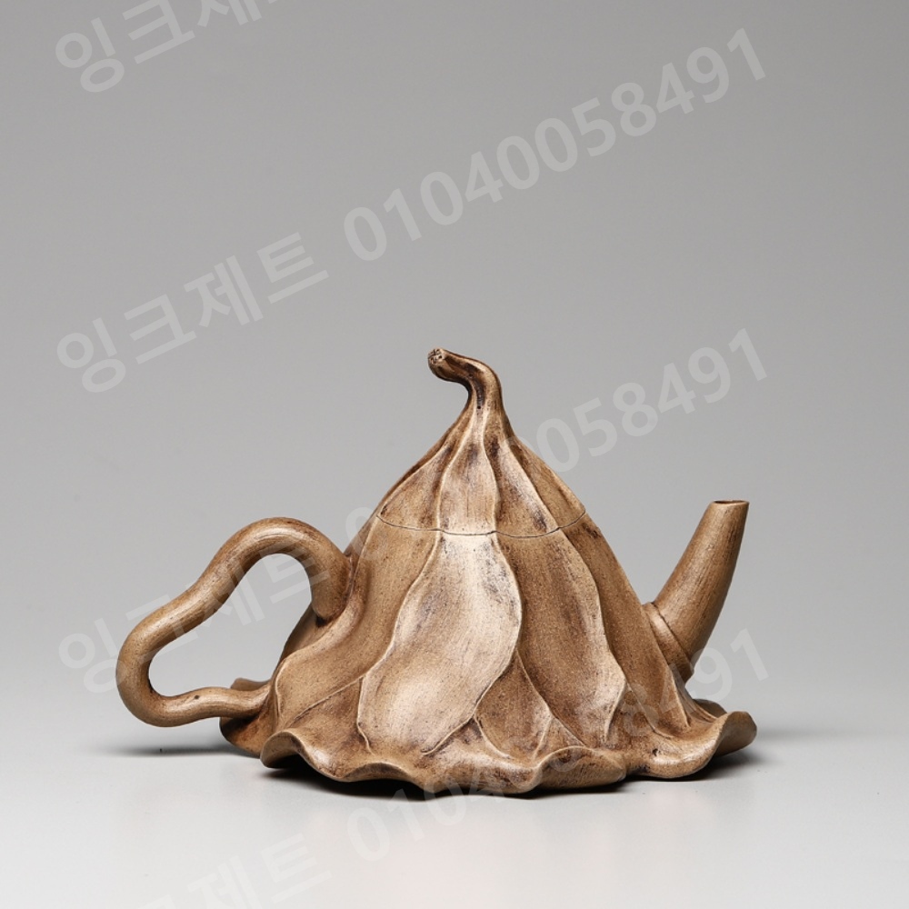 연잎 주전자 연근 주방 인테리어 소품 무쇠 빈티지 - 상세 이미지 3
