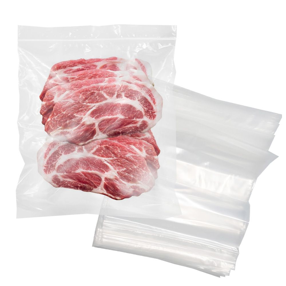 투명 PE 지퍼비닐팩 100매 25x30대형 만만한 벌크 고기생선 조리식품보관 소분 : 나이스 스텝