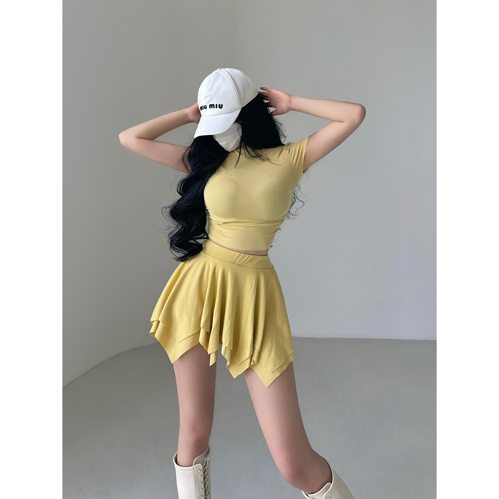 비밀은없어 최유영 플레어 미니스커트 플리츠 섹시한 의상 옷 패션 - 상세 이미지 3