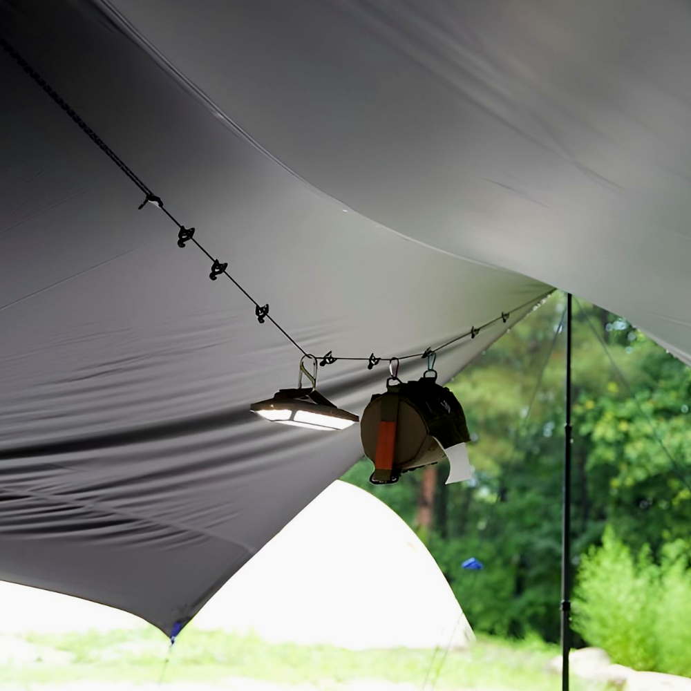 블루폴 캠버 옥타 타프 캠핑 대형 그늘막 방수 블랙코팅 타프스크린