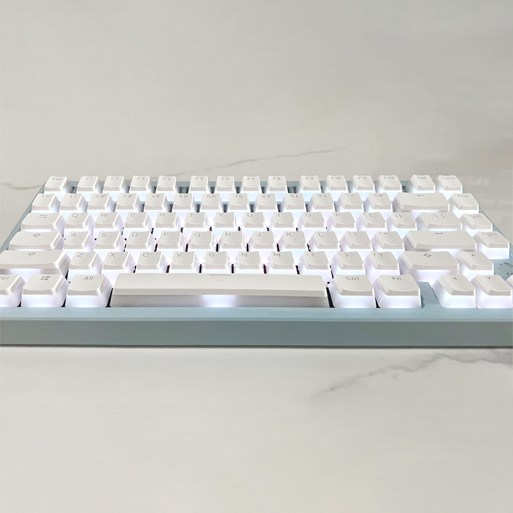 푸딩 투명 키캡 화이트2 LED RGB 반투명 OEM PBT 커스텀 키보드키캡 117키 - 상세 이미지 5
