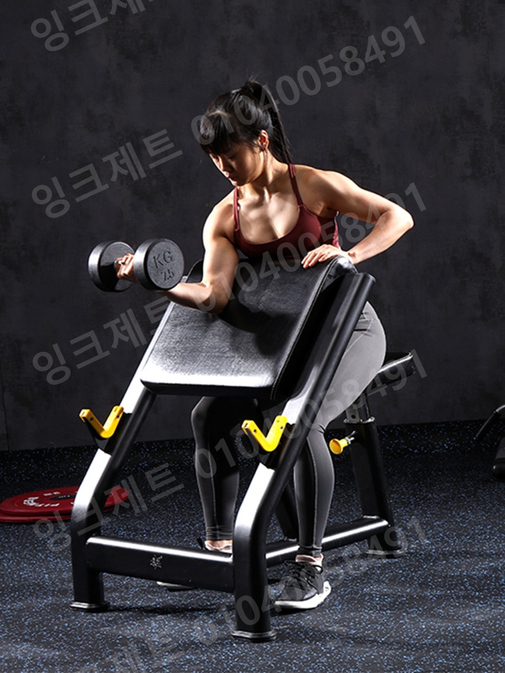 헬스장 암컬머신 이두컬 피트니스 미니랙 홈트레이닝 - 상세 이미지 4