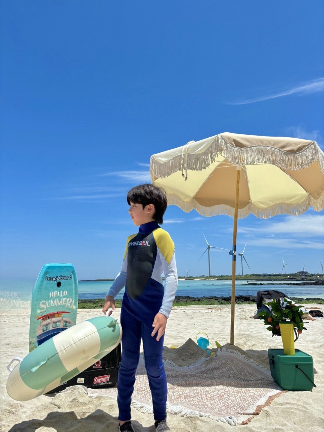 마린롤린 주니어래쉬가드 초등서핑슈트 전신 네오프렌 아동 키즈 보온 웻슈트 수영복 바다생존 - 상세 이미지 2