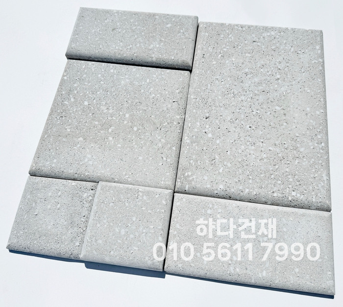 모노타일 모자이크타일 혼합사이즈 화이트그레이 / 하다건재